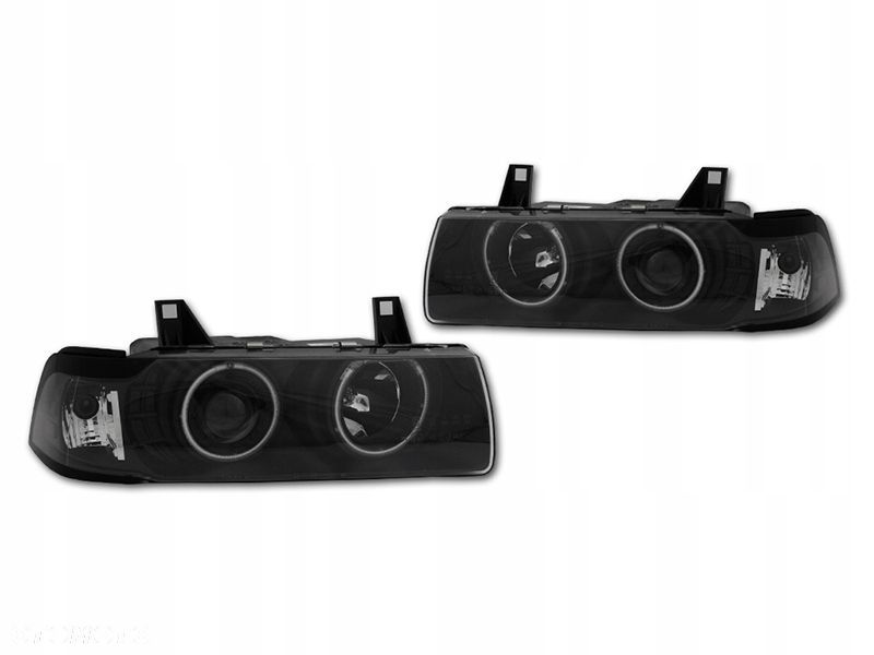 Reflektory Lampy kpl Ringi Angel Led CCFL Soczewka Bmw 3 e36 Coupe Cabrio - 3