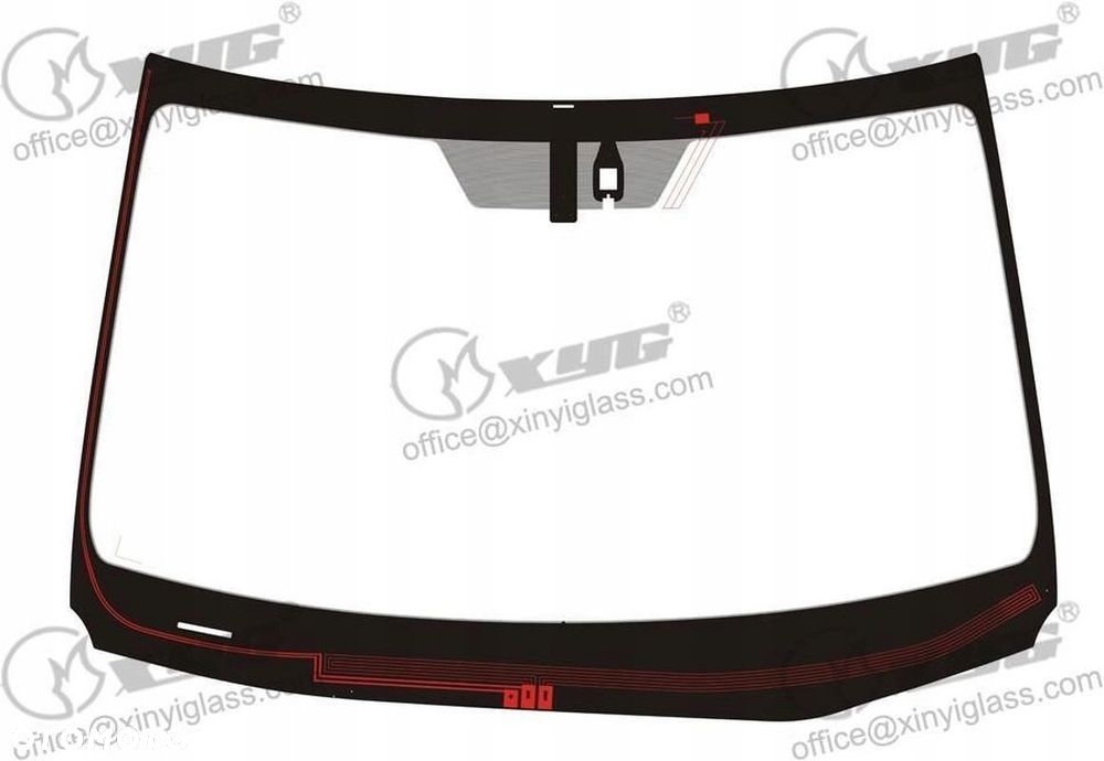 SZYBA CZOŁOWA LEXUS NX 200T/300H 2014- GRZANA+SENSOR+ANTENA - 1