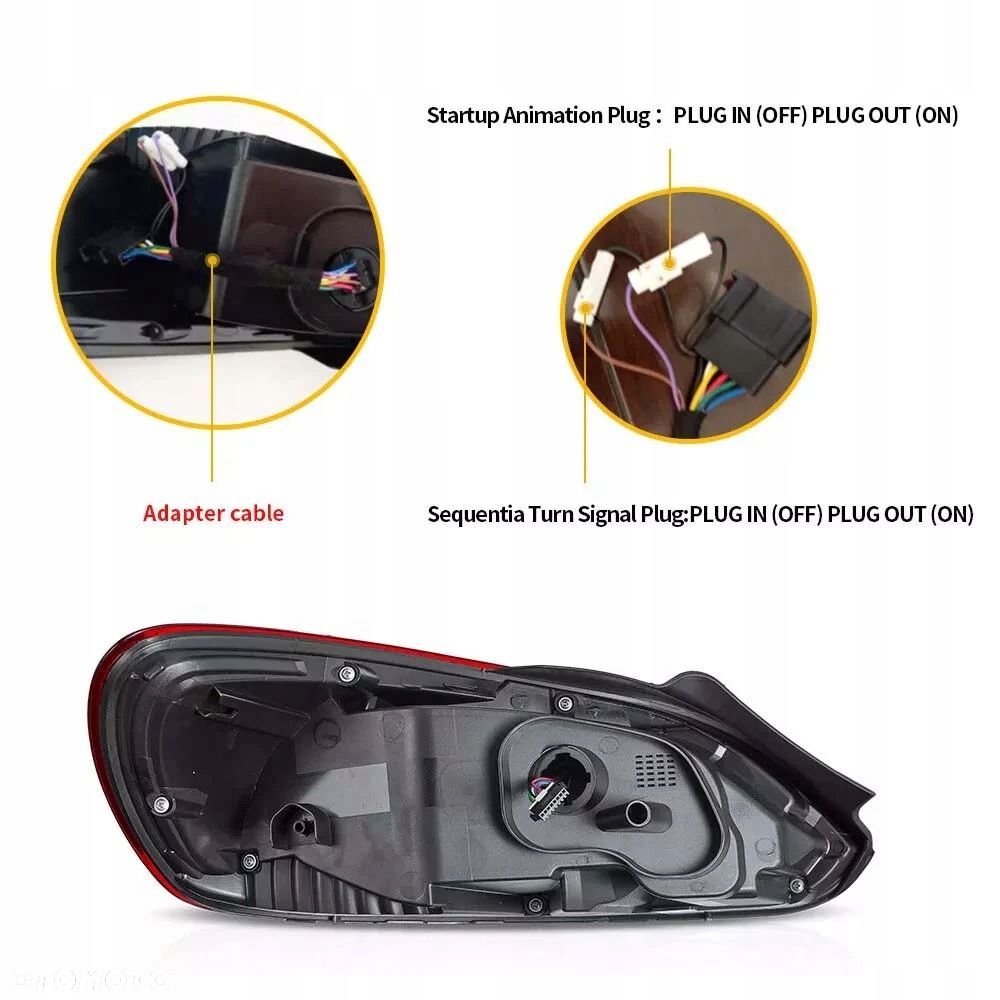 Lampy tyl ne kpl L+R Vland Full Led Tuning Red VW Scirocco 1k8 2008-2014 - 9