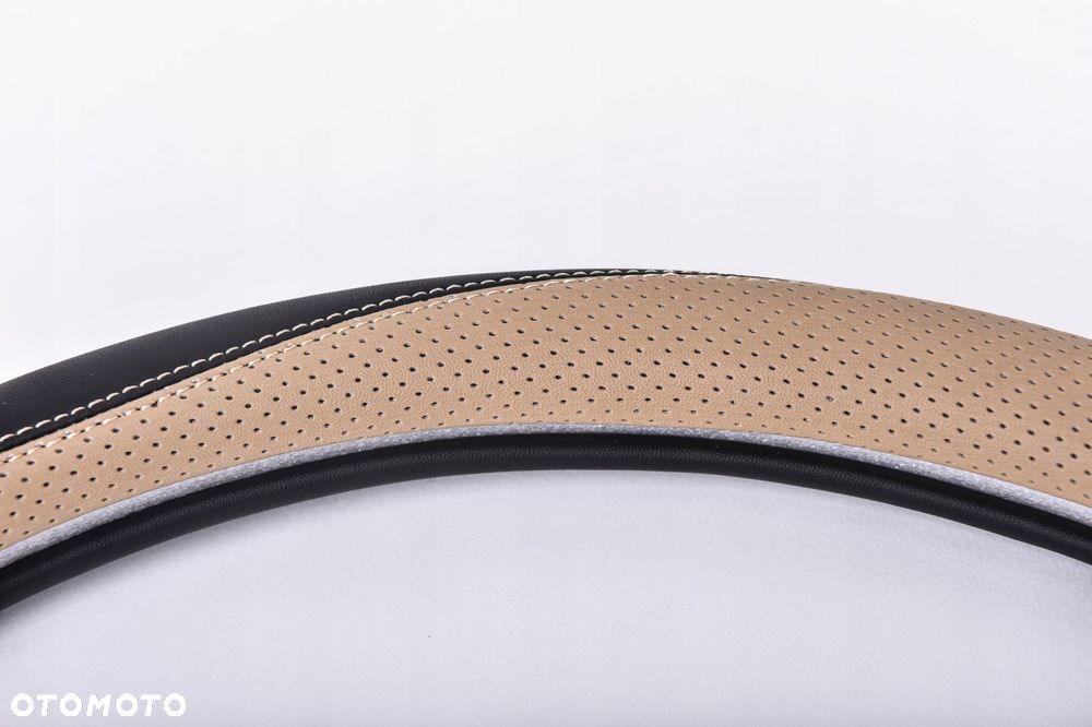 Pokrowiec Na Kierownicę 44-46 - Czarno-Beżowy - 2