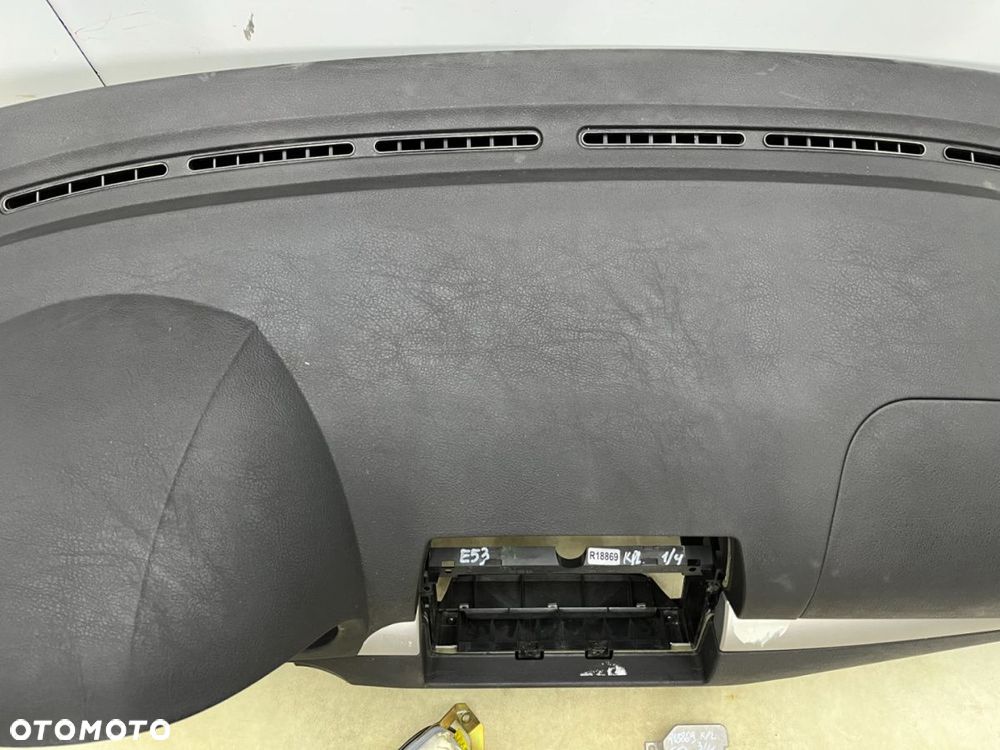 Deska rozdzielcza BMW X5 E53 przedlift 99-03r. kokpit konsola poduszki powietrzne AIRBAG komplet - 5