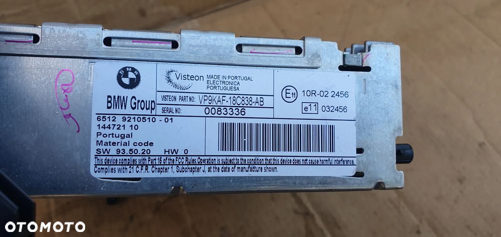 Radio radioodtwarzacz Oryginał BMW 1 E81 9210510 - 8