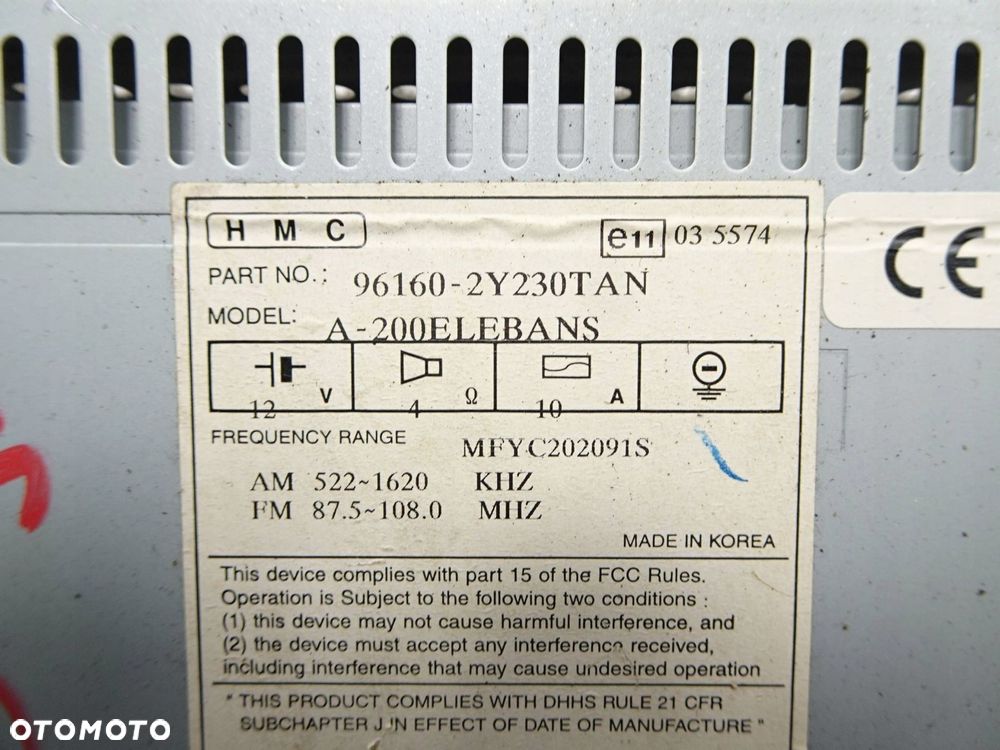radio cd hyundai ix35 09-15r. 961602y230tan - 8