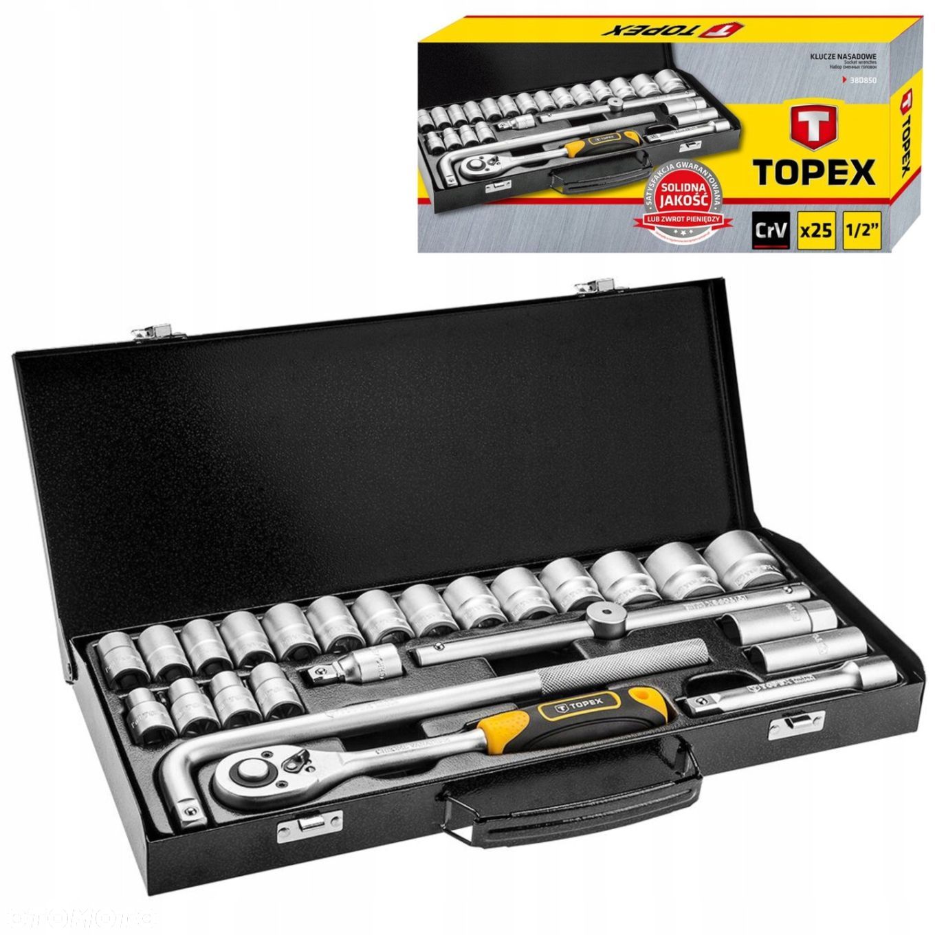 KLUCZE NASADOWE 25 SZT 1/2 TOPEX 38D850 ZESTAW - 1