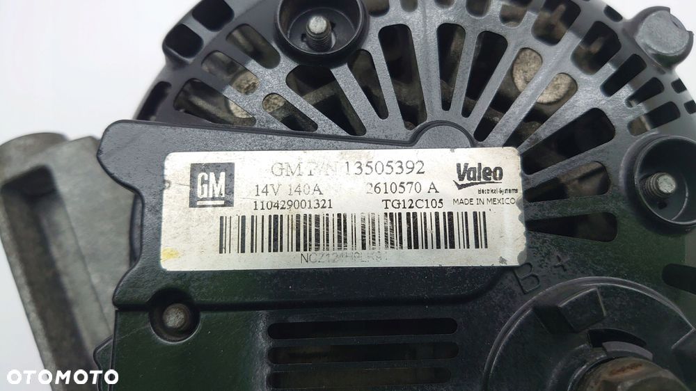 alternator valeo 140 a opel astra, corsa, meriva, chevy aveo 13505392 - 3