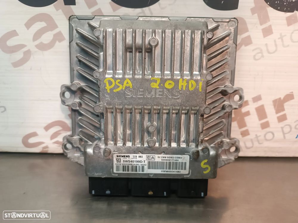 UNIDADE / CENTRALINA DO MOTOR CITROEN C5 II 2.0HDI 136CV 5WS40199D-T 9656171480 9655041480 - 1