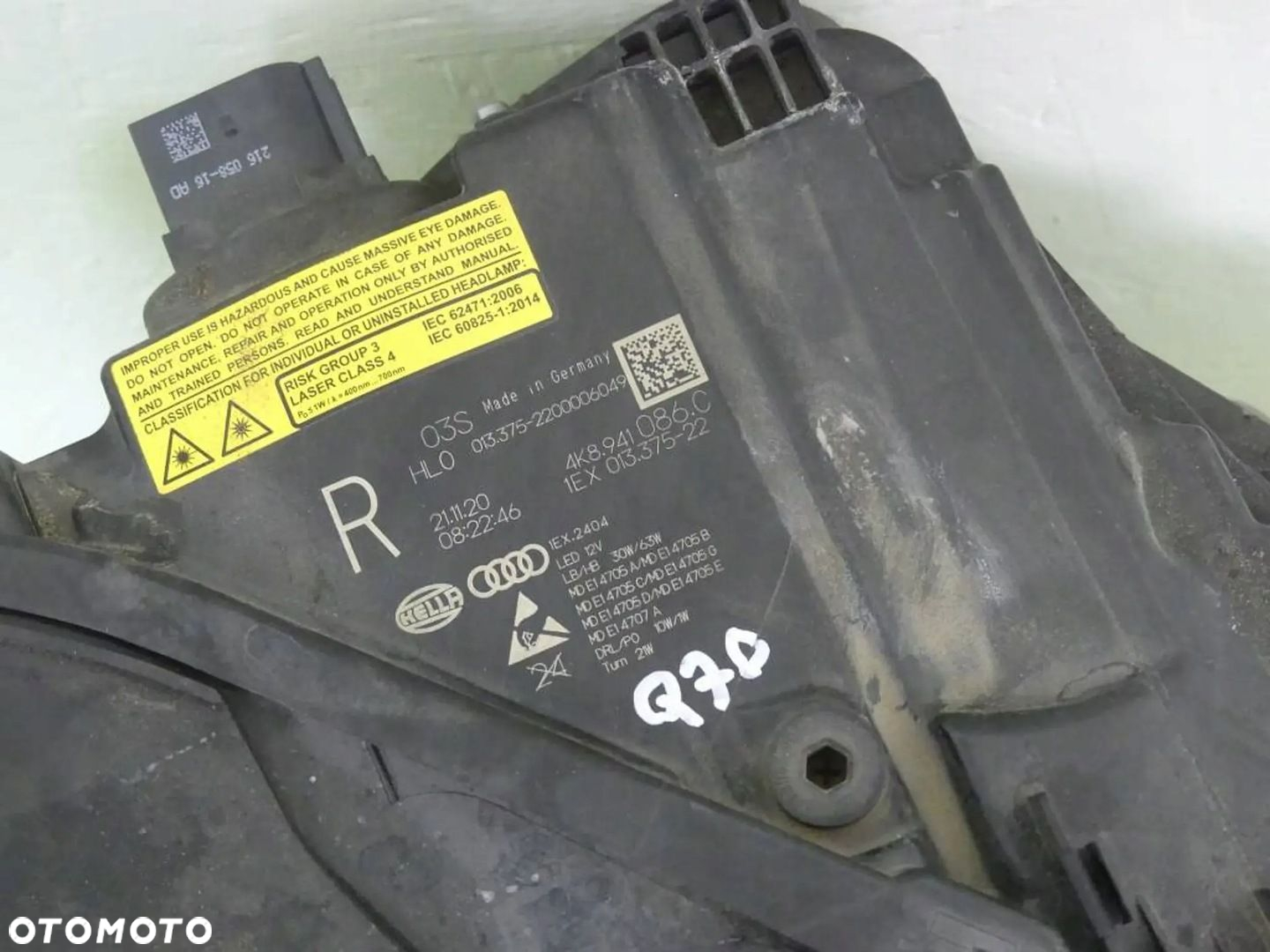 Lampa Przód Prawa Audi A7 4K8 C8 LASER RS6 18-r ŚRODEK CZYSTY SPRAWNA KOMPL - 4
