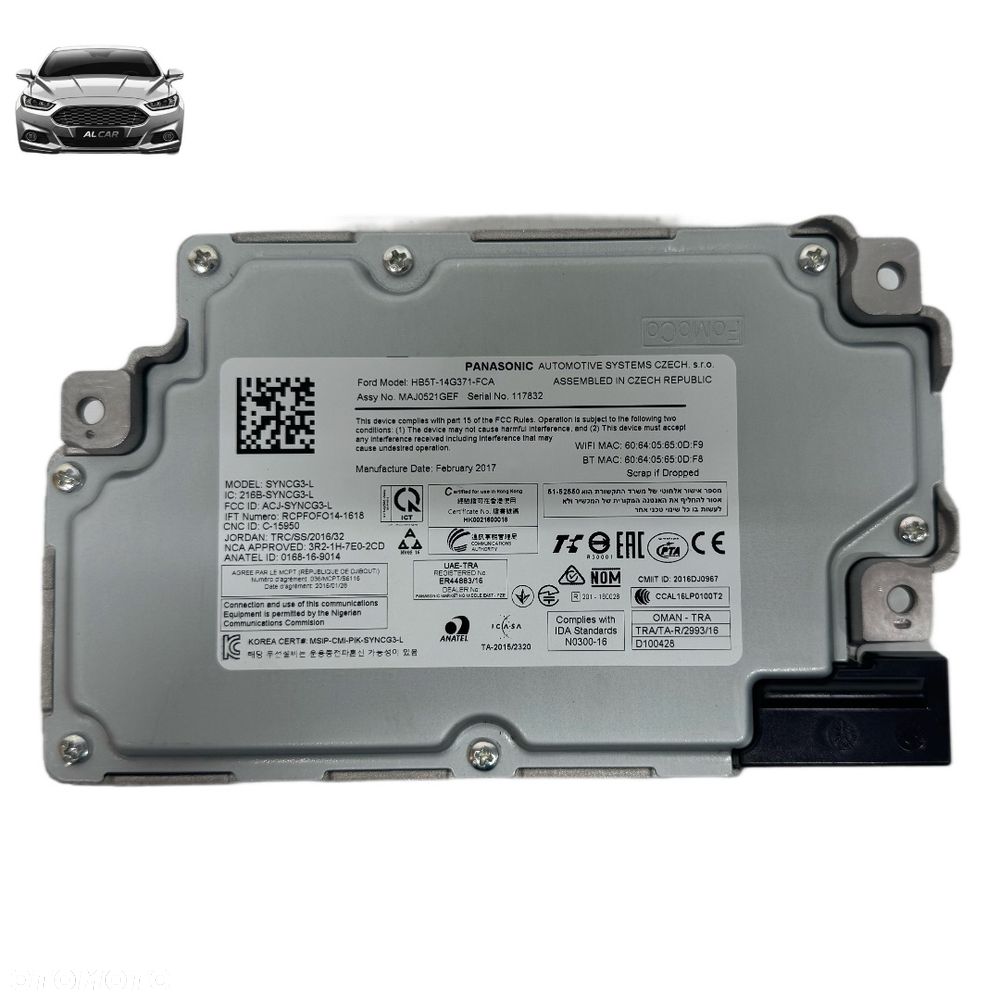 MODUŁ NAWIGACJI SYNC 3 FORD MONDEO MK5 HS7T-14G370-KFA - 2