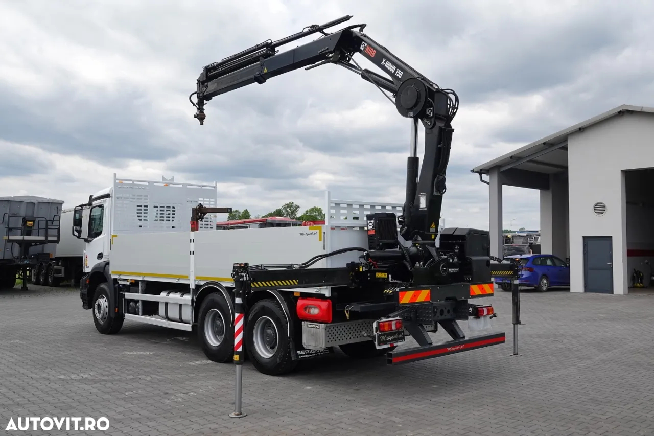Mercedes-Benz AROCS 2640/ 6x4 / TRANSMISIE - 6,5 M / HDS HIAB 158 DS-4 / extensie: 12,5 M / EURO 6 / RADIOCOMANDĂ / ROTATOR / FURCI / 2020 - 3