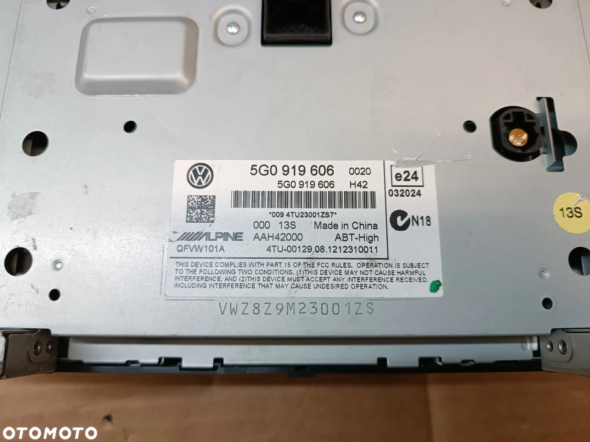 RADIO NAWIGACJA GPS WYŚWIETLACZ VOLKSWAGEN 5G0919606 - 3