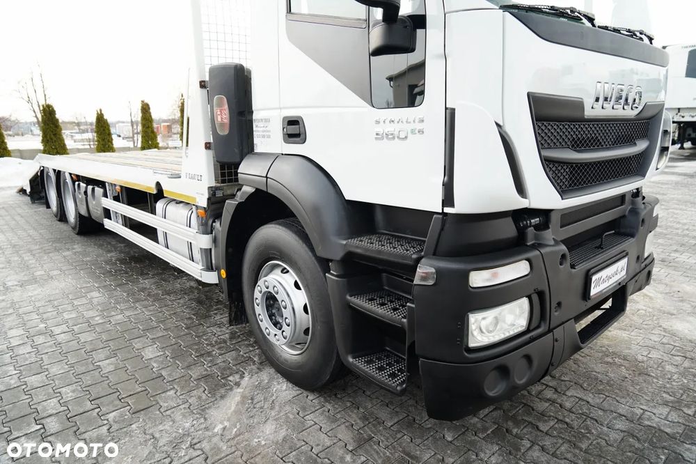Iveco STRALIS 360 / 6X2 /  LAWETA / PLATFORMA 9,3 M / NAJAZDY HYDRAULICZNE / WYCIĄGARKA / OŚ PODONOSZONA  / EURO 6 - 7
