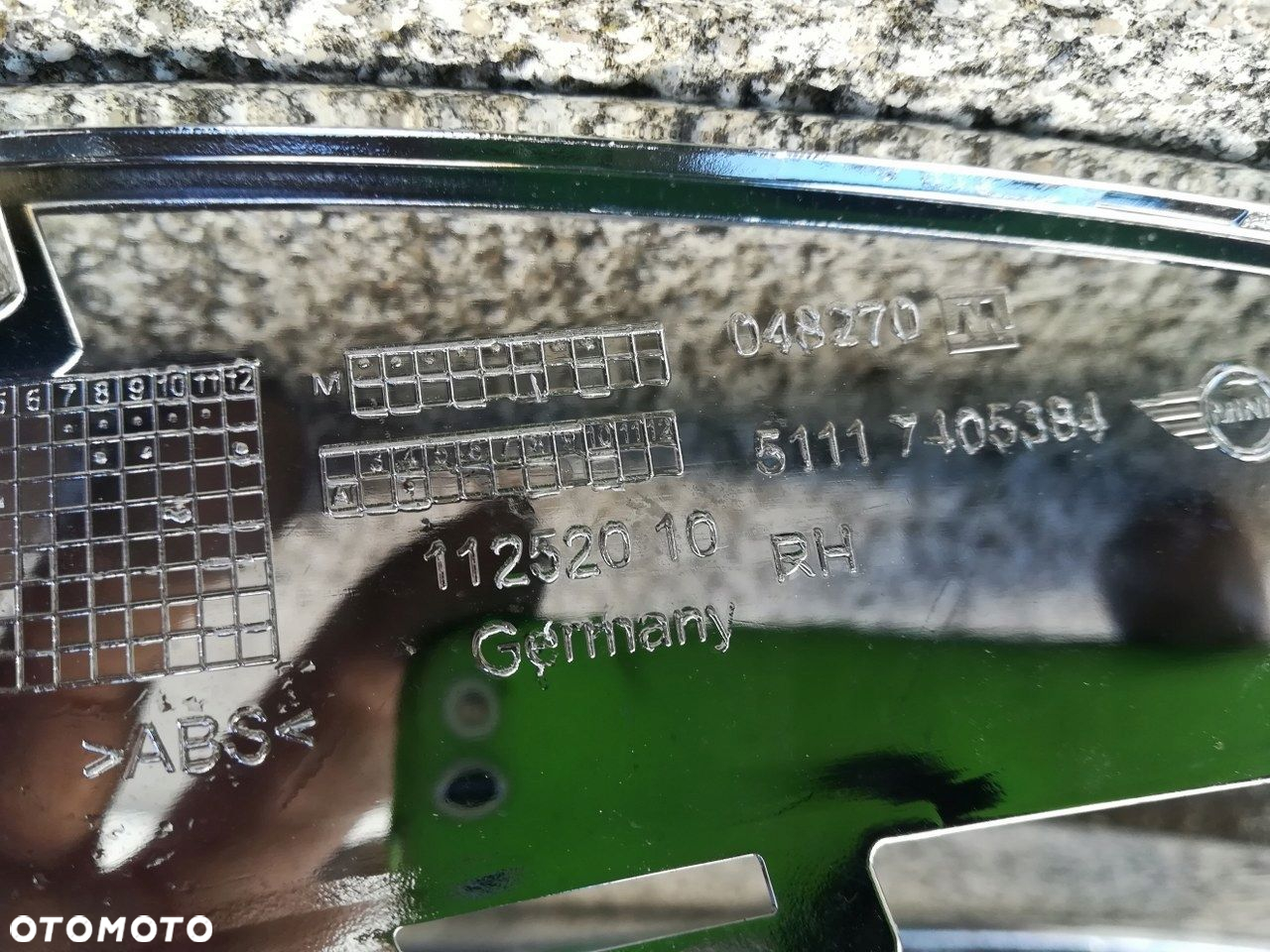 MINI COOPER COUNTRYMAN F60 KRATKA CHROM PRAWA ORYG - 3