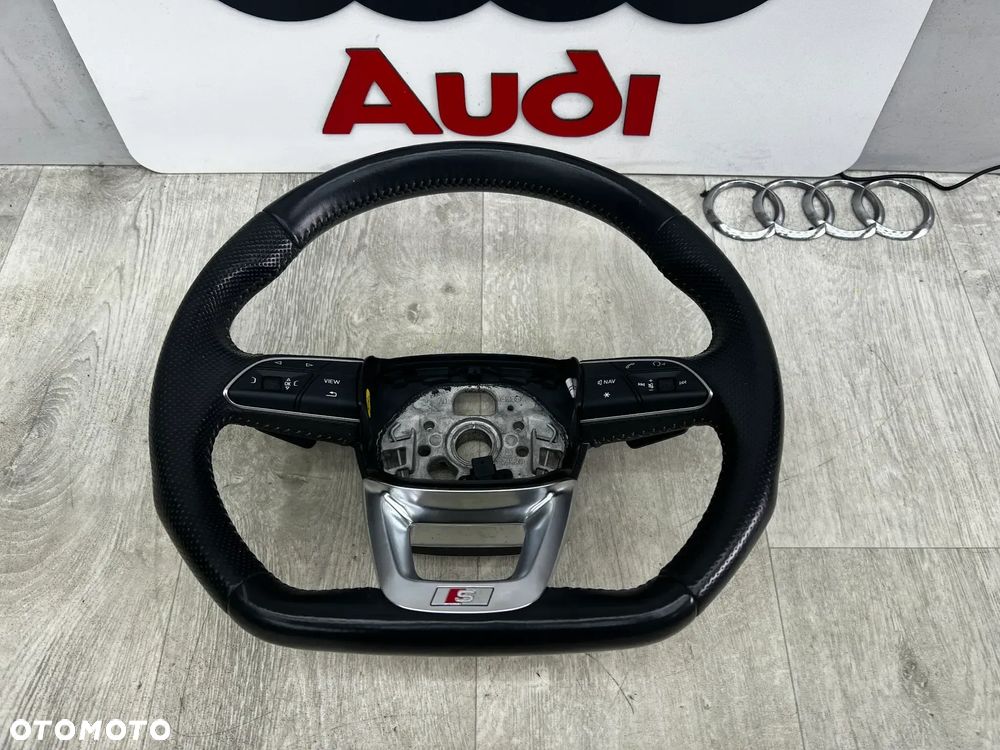 KIEROWNICA MULTIFUNKCJA AUDI Q5 FY 80A S-LINE 2017-23 ROK KIEROWNICA ŚCIĘTA ORYGINAŁ ŁADNA - 1