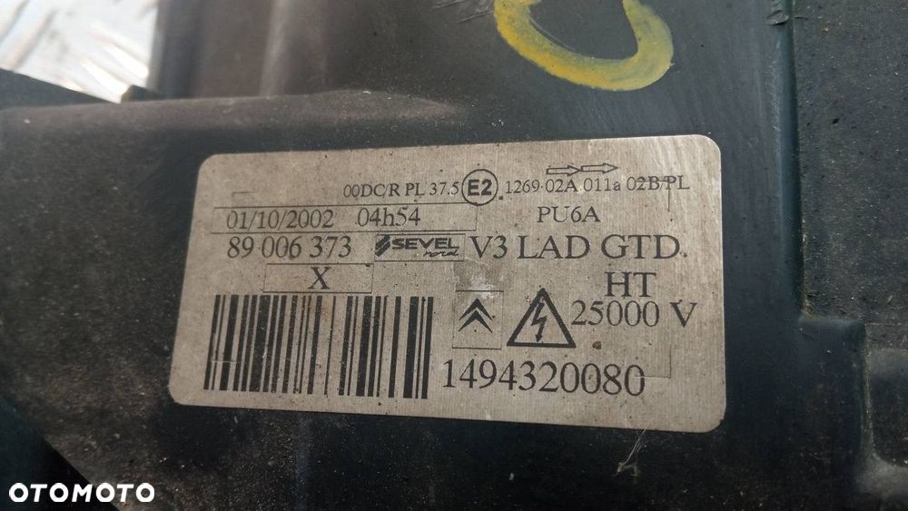 LAMPA LEWA PRZEDNIA CITROEN C8 - 3