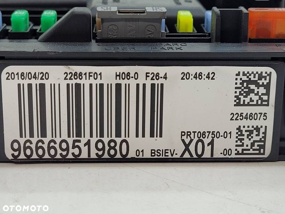 MODUŁ BSI SKRZYNKA BEZPIECZNIKÓW CITROEN DS3 9666951980 EUROPA - 11