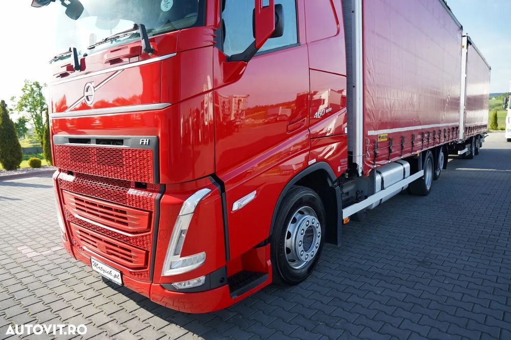 Volvo FH 460 / COMBINAȚIE TANDEM / 120 M3 / TRANSITION / I-SAVE / I-PARK COOL X / DIRECȚIE CU AX RIDICAT / WIELTON / CORTINĂ ARMATĂ - 8