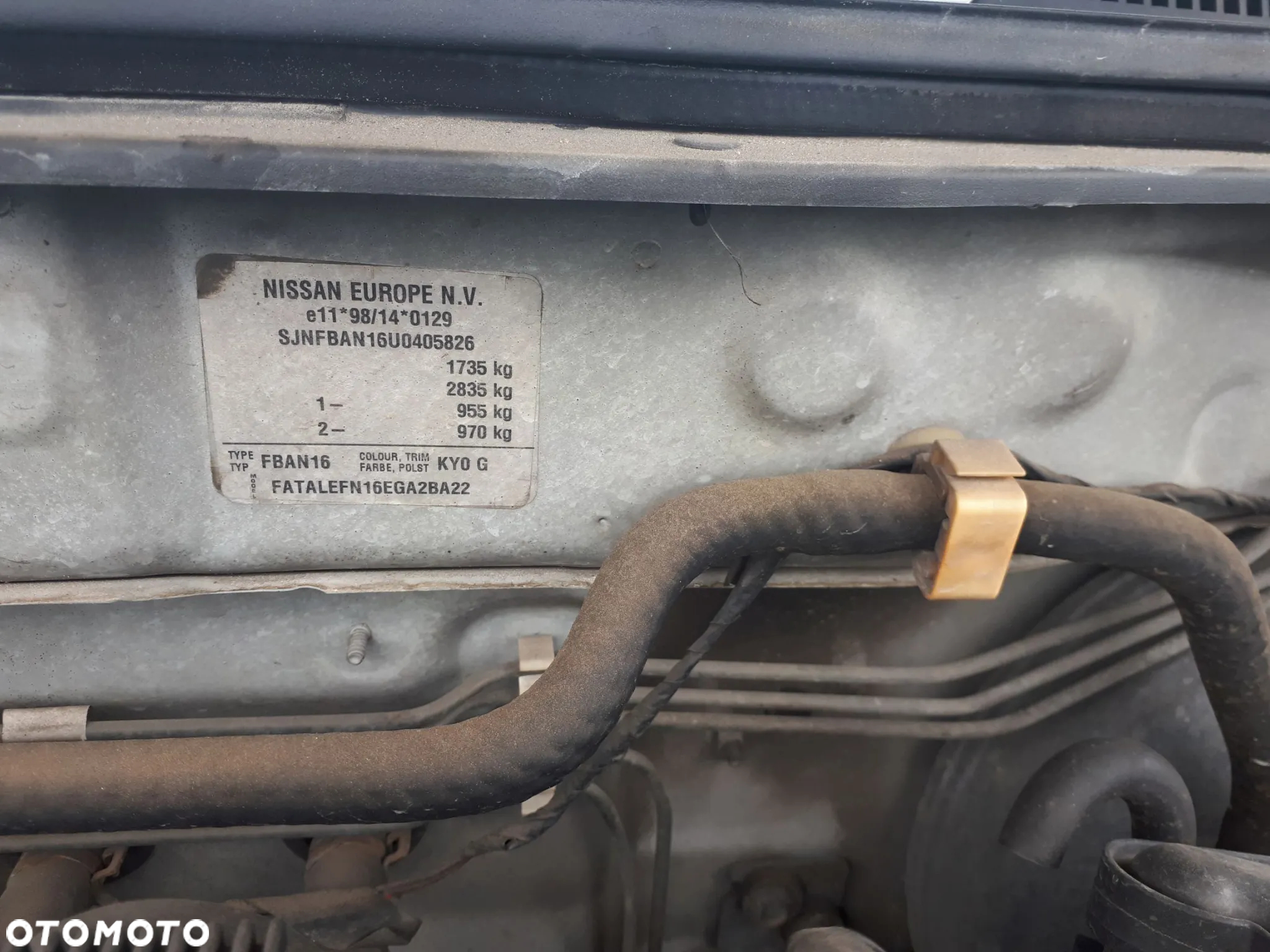 NISSAN ALMERA N16 LIFT 02-06 KLAPKA WLEWU PALIWA KY0 - 22