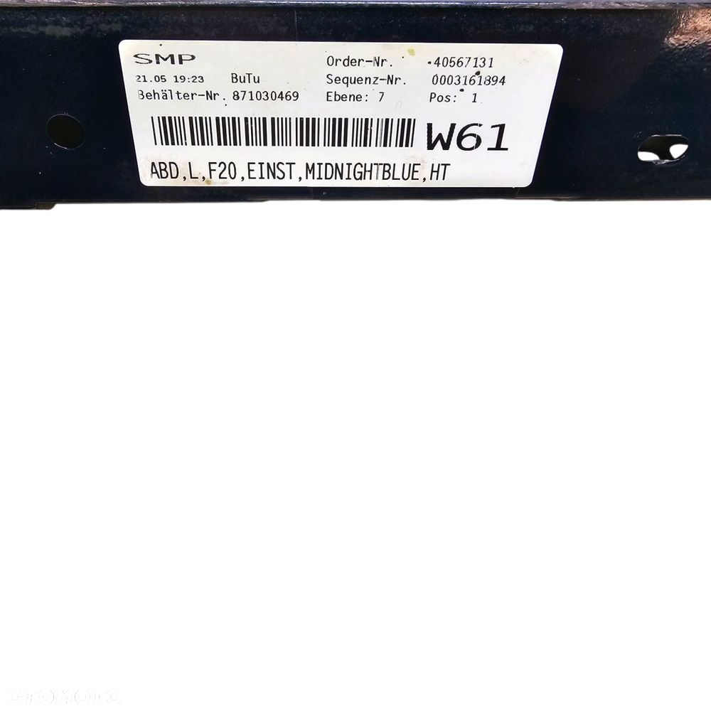 Bmw F20 Listwa Progowa Próg Progi Midnight B38 Lewa + Prawa Kpl Nr 80 - 14