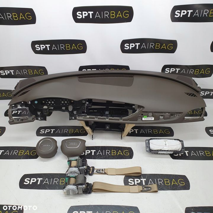 AUDI A6 C7 4G0 DESKA ROZDZIELCZA KONSOLA KOKPIT PULPIT PODUSZKI AIRBAG AIR BAG PASY KIT SET - 1