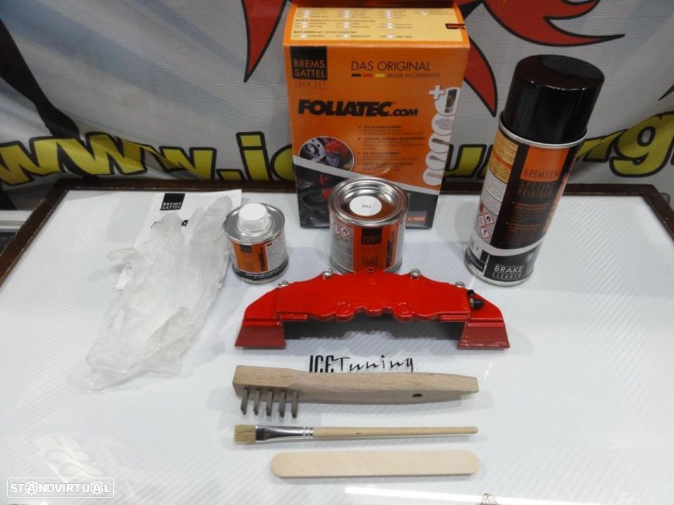 Tinta alta temperatura Foliatec de cor vermelho performance para bombas, pinças - 1