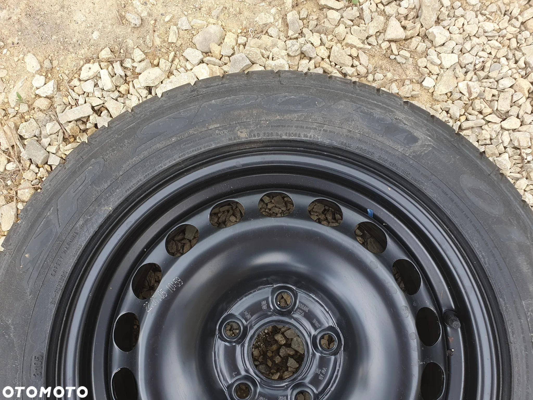 VW KOŁO ZAPASOWE 16 7J ET45 5x112 FELGA STALOWA 3C0601027A OPONA DUNLOP SP SPORT 01 215/55/R16 VW AUDI SEAT SKODA - 2