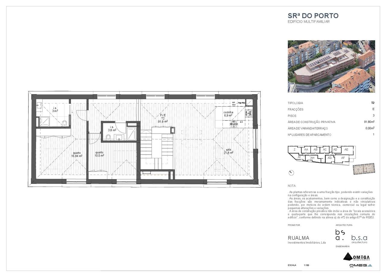 Apartamento T2 no Empreendimento Senhora do Porto 249 na Prelada,Porto - Grande imagem: 5/13