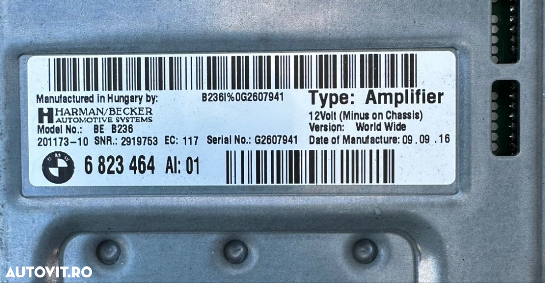 amplificator audio Harman Kardon bmw G11 G12 seria 7 Seria 5 G30 G31 seria 6 G322016 2017 2018 modul impecabil ( original ) din dezmembrari - 2