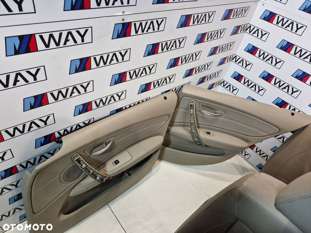 BMW 1 E87 FOTELE KANAPA BOCZKI SKÓRA BEŻOWE EUROPA - 2