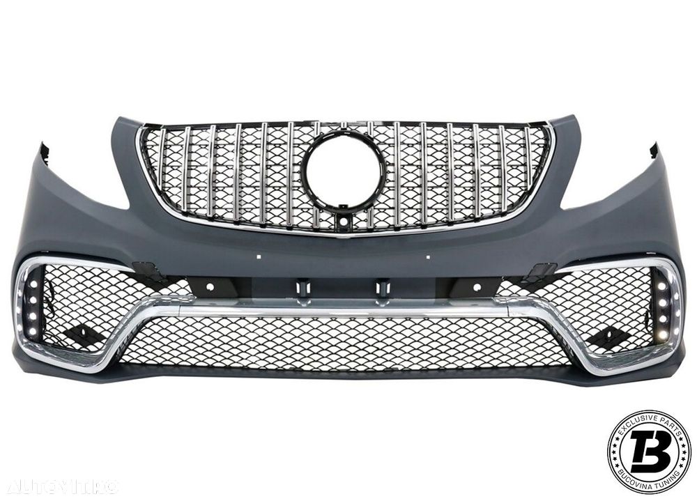 Pachet Exterior compatibil cu Mercedes V Class W447 AMG Design - 3