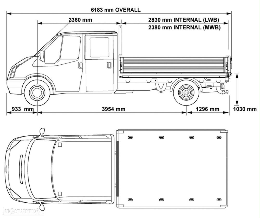 Ford Transit 350L – 7 Lugares – Caixa Aberta - 8