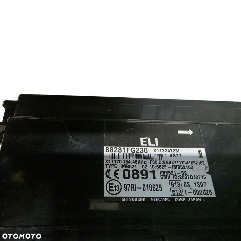 Zestaw Startowy Komputer Stacyjka Subaru Impreza Iii 2.0d 22611ap280 - 6