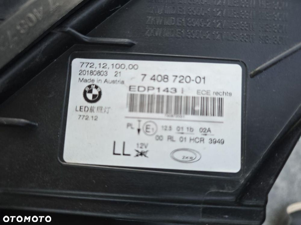 BMW 7 G11 G12 Lampa prawa przód Kompletna Full Led Base Led 7408720-01 - 11