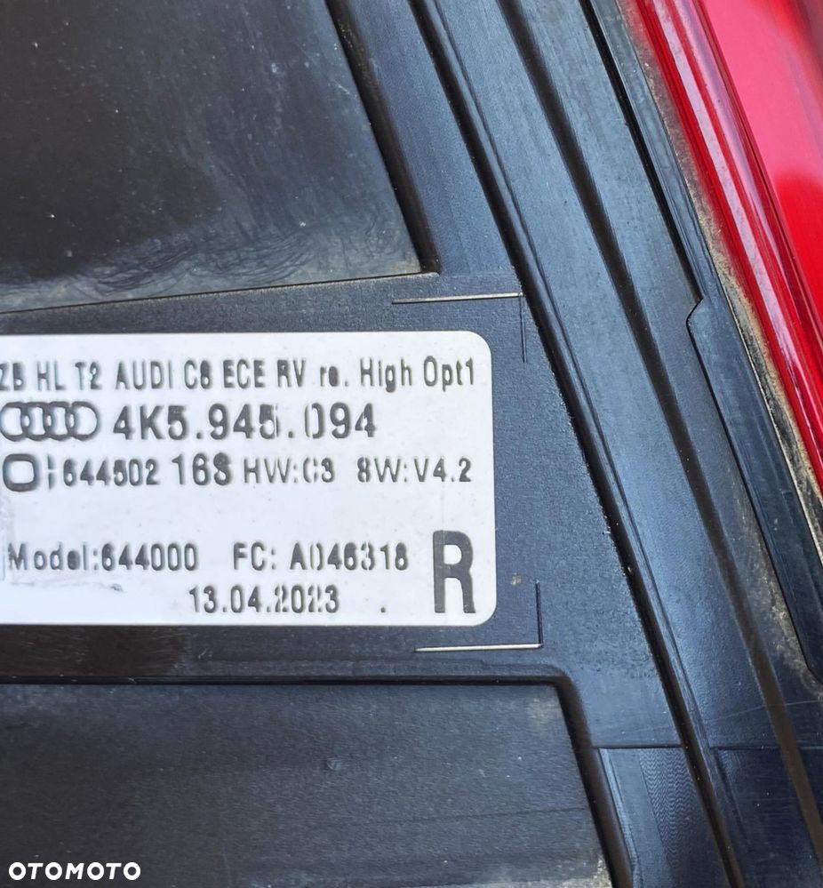 AUDI A6 C8 4K9 KOMBI AVANT KOMPLET LAMP MATRIX LAMPA DEMONTAŻ EUROPA - 13
