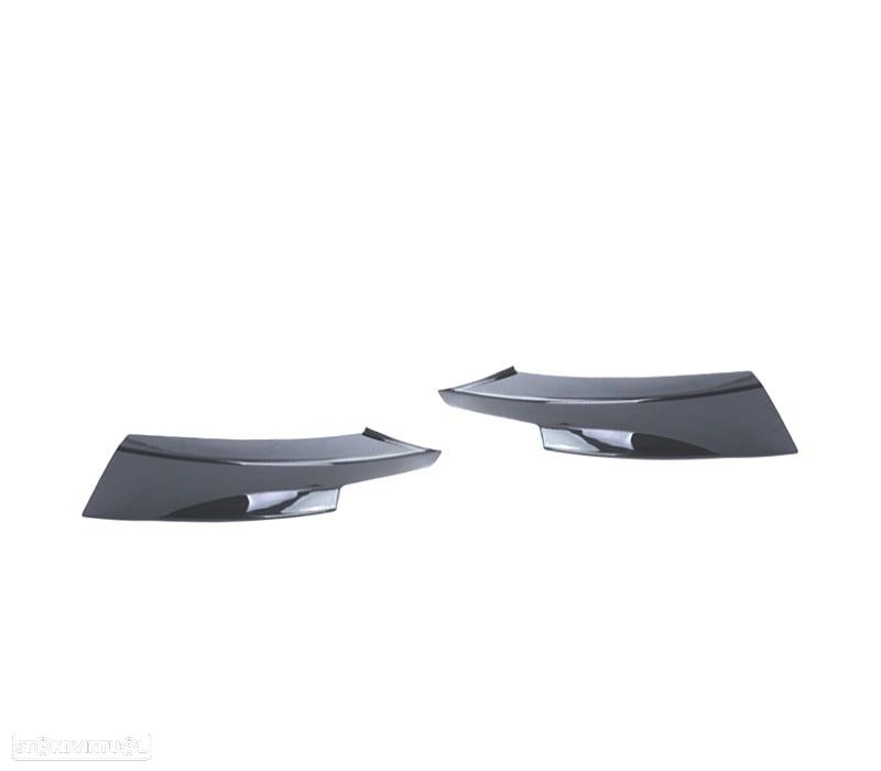 SPLITTERS PARA-CHOQUES FRONTAL BMW E90 E91 08-12 LOOK M PRETO BRILHANTE - 2