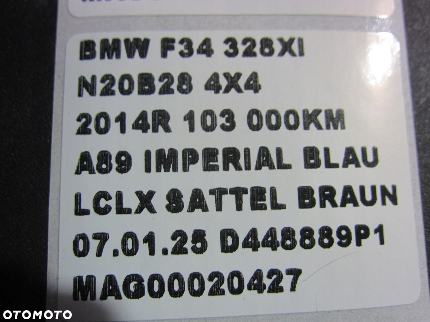 BMW 3 F34 F20 F30 4X4 OSŁONA POD SILNIK PŁYTA 6860952 6863798 31106863798 - 8