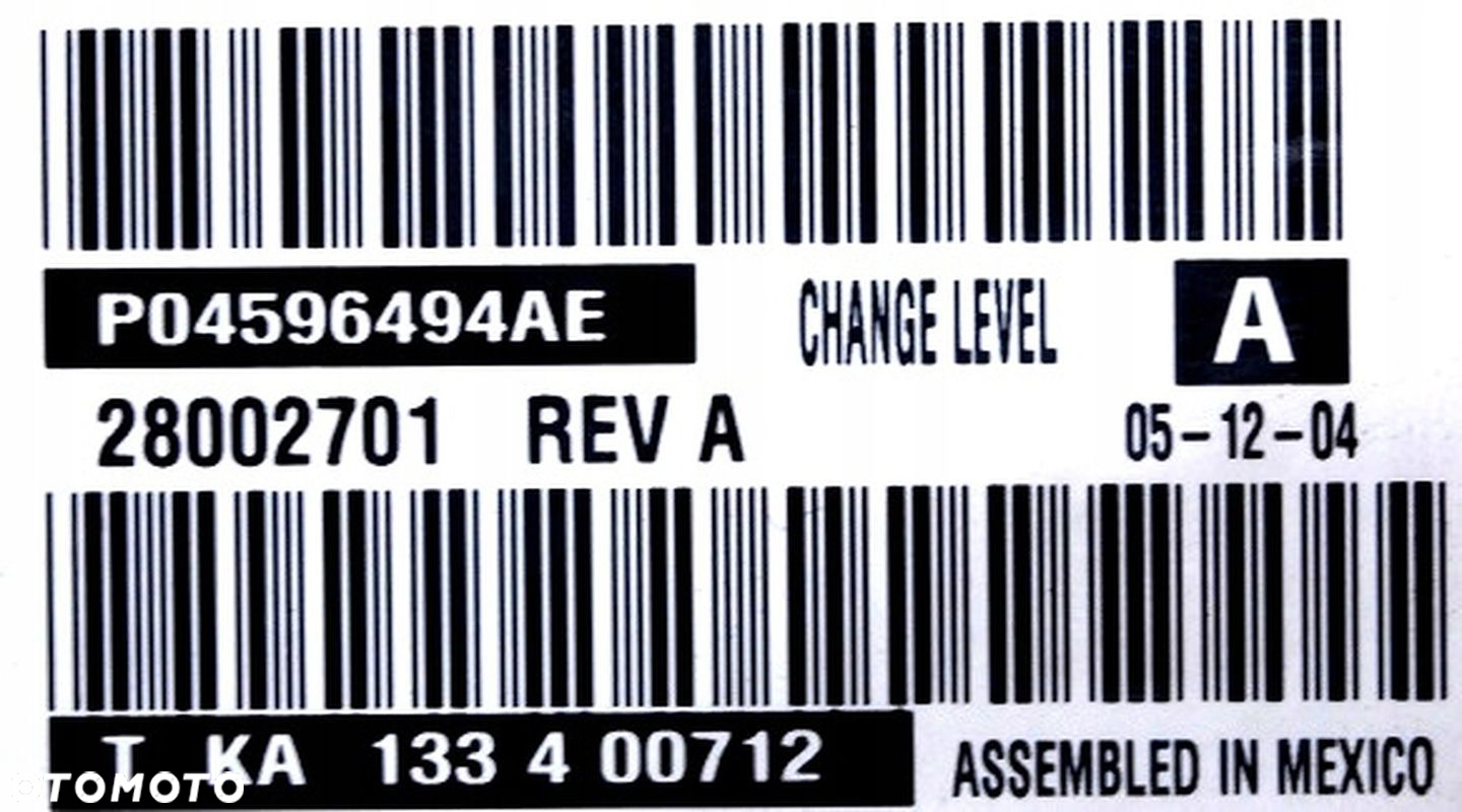 PANEL NAWIEWU KLIMATYZACJI CHRYSLER 300C / DODGE MAGNUM P04596494AE - 4