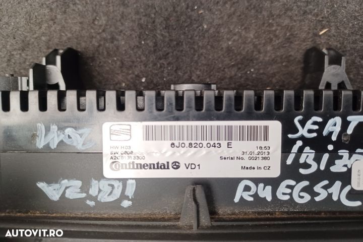 Comanda AC 6J0820043E 6J0820043E Seat Ibiza 4 6J [2008 - 2012] Hatchb - 6