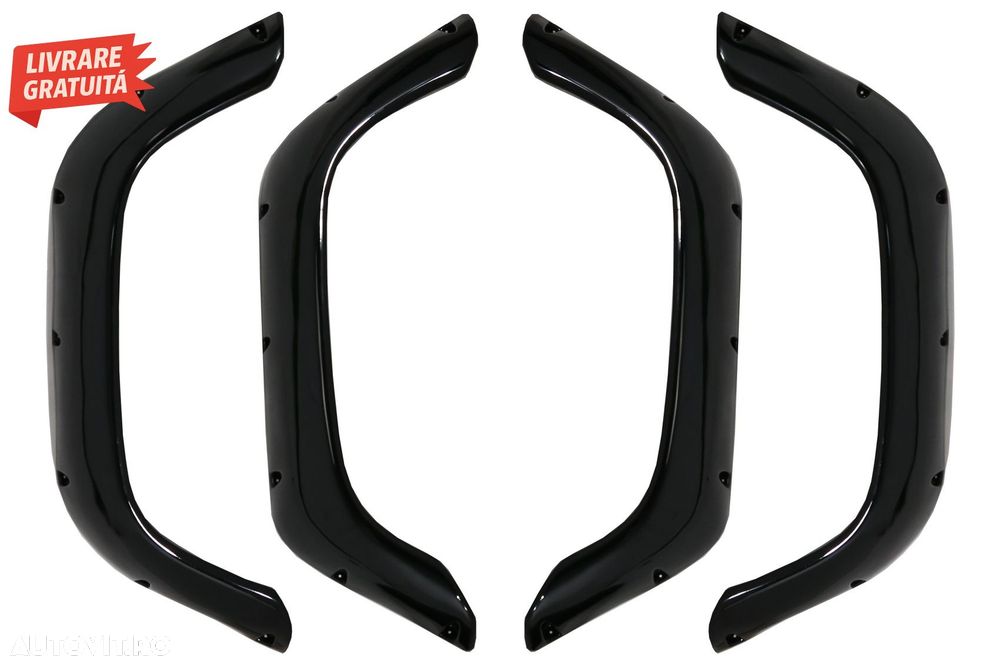 Prelungiri Aripi Extensii Aripi Land Rover Defender 90 & 110 (1990-2016) Negru Luc- livrare gratuita - 1