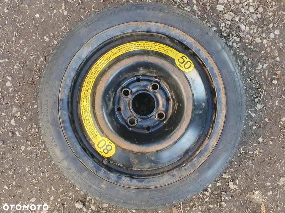 VW SEAT KOŁO DOJAZDOWE 14 4x100 3.5J ET38 ORYGINALNA FELGA 1L0601025D DOJAZDÓWKA ZAPASOWE 14" 105/70/R14 POSIADAM 4 SZT - 7