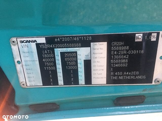 Scania R450 / Standard / Kola 80 / Wywrot / - 13