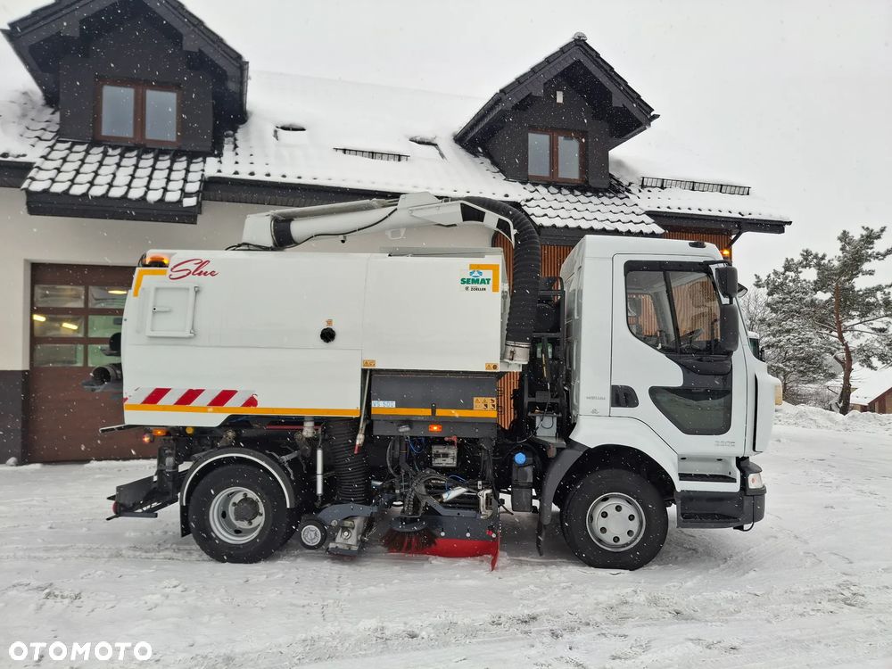 Renault Midlum 220 DXI Zamiatarka SEMAT Zoeller Johnston Szczotki L/R Obie Strony 2013r Napęd Hydrostat 36 tyś Kilometrów 3132 Mth Euro 5 Rura Do Liści Studzienek - 6