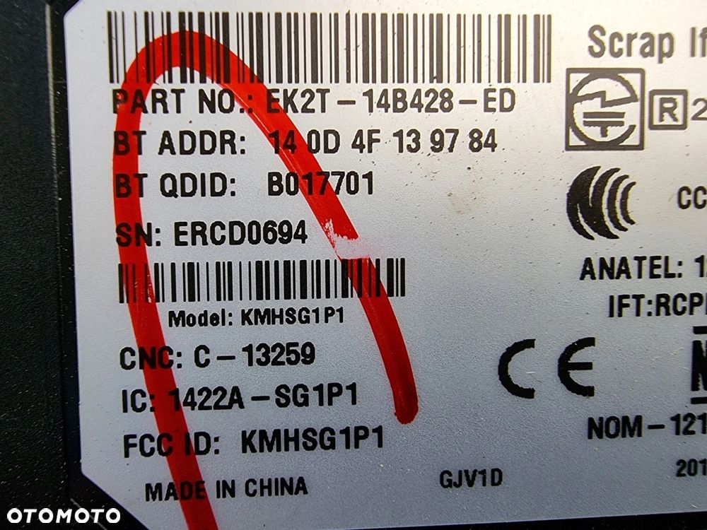 EK2T-14B428-ED MODUŁ STEROWNIK BLUETOOTH CUSTOM - 3