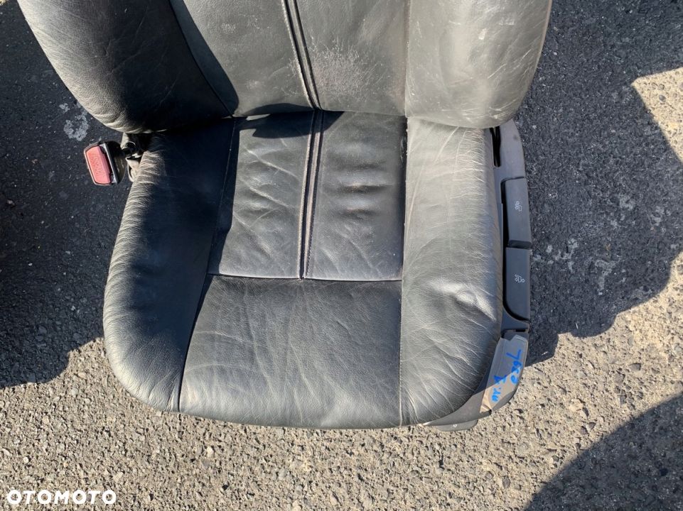 FOTEL PRZEDNI LEWY CZARNY SKÓRZANY BMW E39 - 3