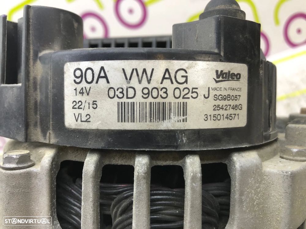 Alternador SEAT IBIZA IV (6J) 1.2i Ref. 03D903025J - NO.50278 - 4