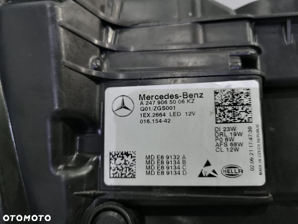 Lampa Prawa Mercedes GLA A247 W247 MULTIBEAM LED Full Led Przód Przednia - 8