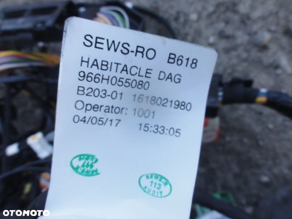 WIĄZKA INSTALACJA WNĘTRZA ŚRODKA CITROEN C3 III 2017 - 2