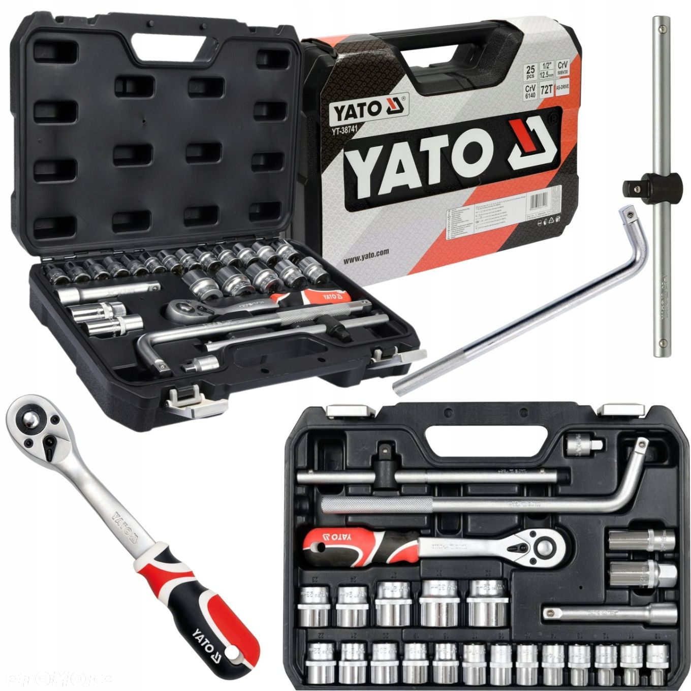ZESTAW KLUCZY 25el KLUCZE NASADOWE YATO YT-38741 - 2