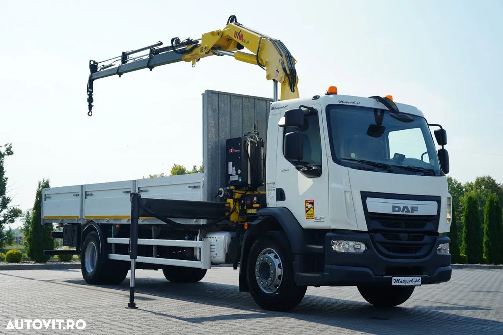 DAF LF 250 / 4x2 / CAROSERIE DE LIVRARE 7,3 m / HYVA HB150XE3 HGV / RIDICARE MAXIMĂ: 10,06 M / PODEA REZISTENTĂ / ROTATOARE / TELECOMANDĂ / EURO 6 - 7
