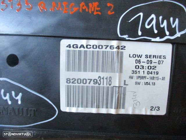 Quadrante 8200793118L RENAULT MEGANE 2 2007 1.4I 100CV 0P KM/H DIGITAL - 4