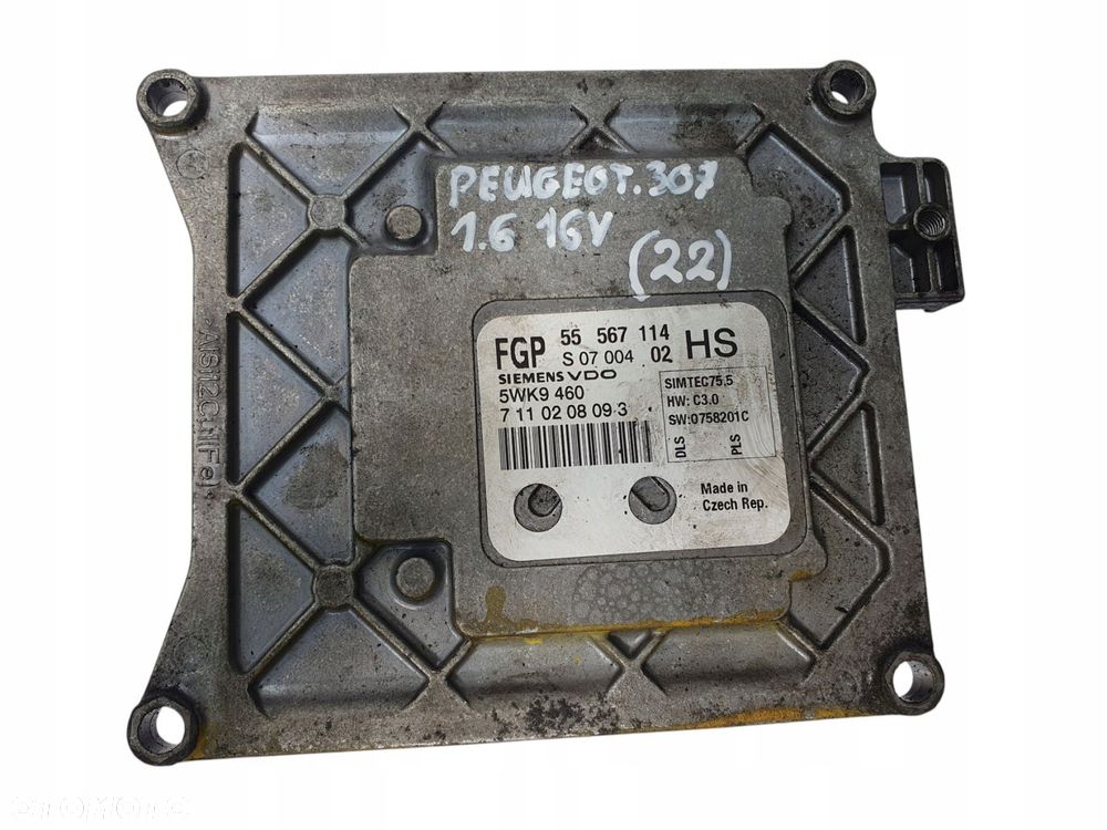 STEROWNIK SILNIKA Opel Astra III H 1.6 16V komputer 55567114 HS - 6